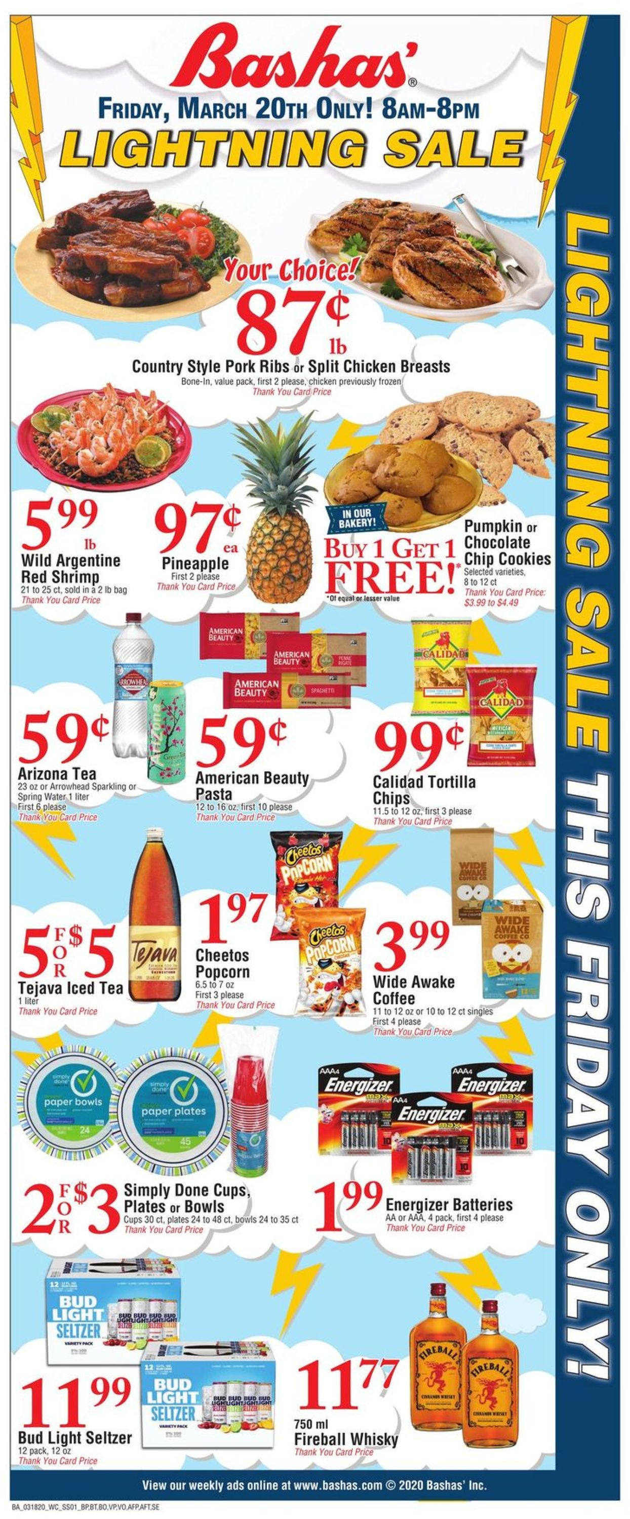 Bashas Ad from 03/18/2020