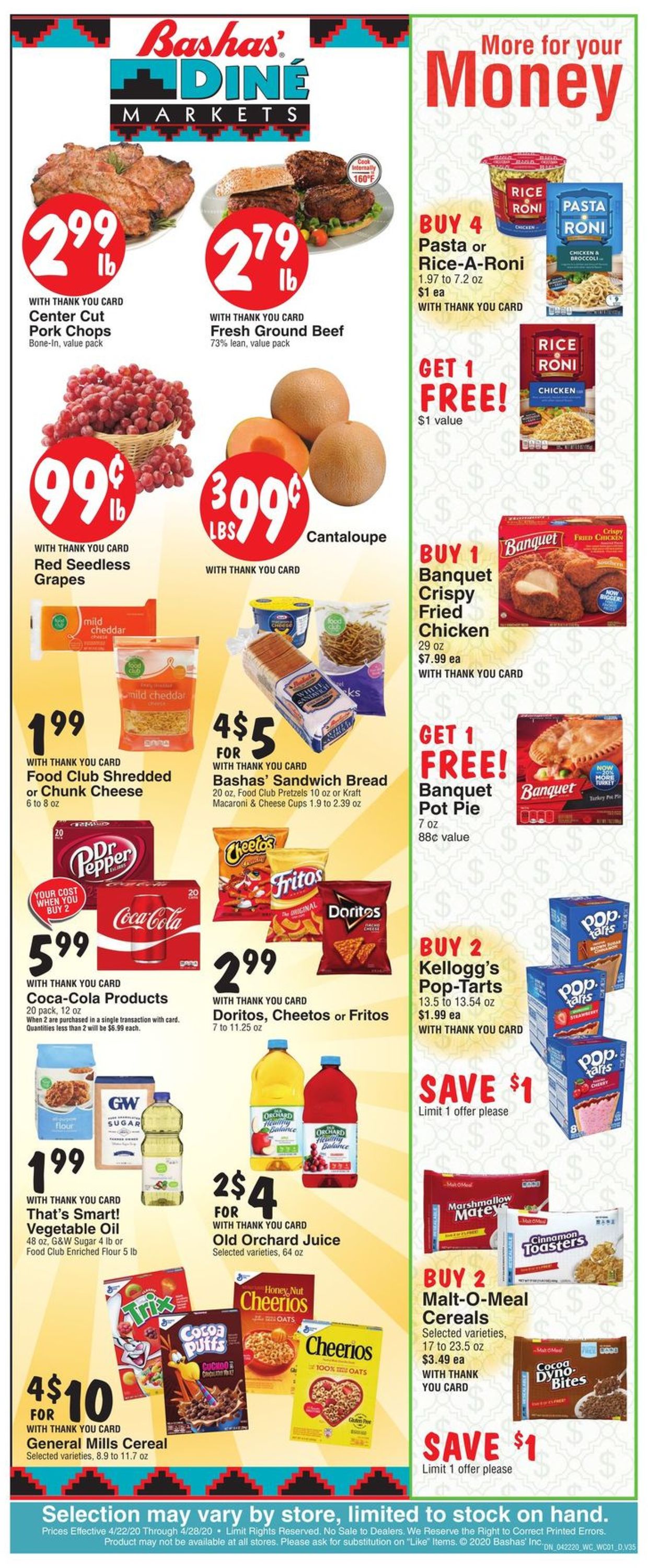 Bashas Ad from 04/22/2020