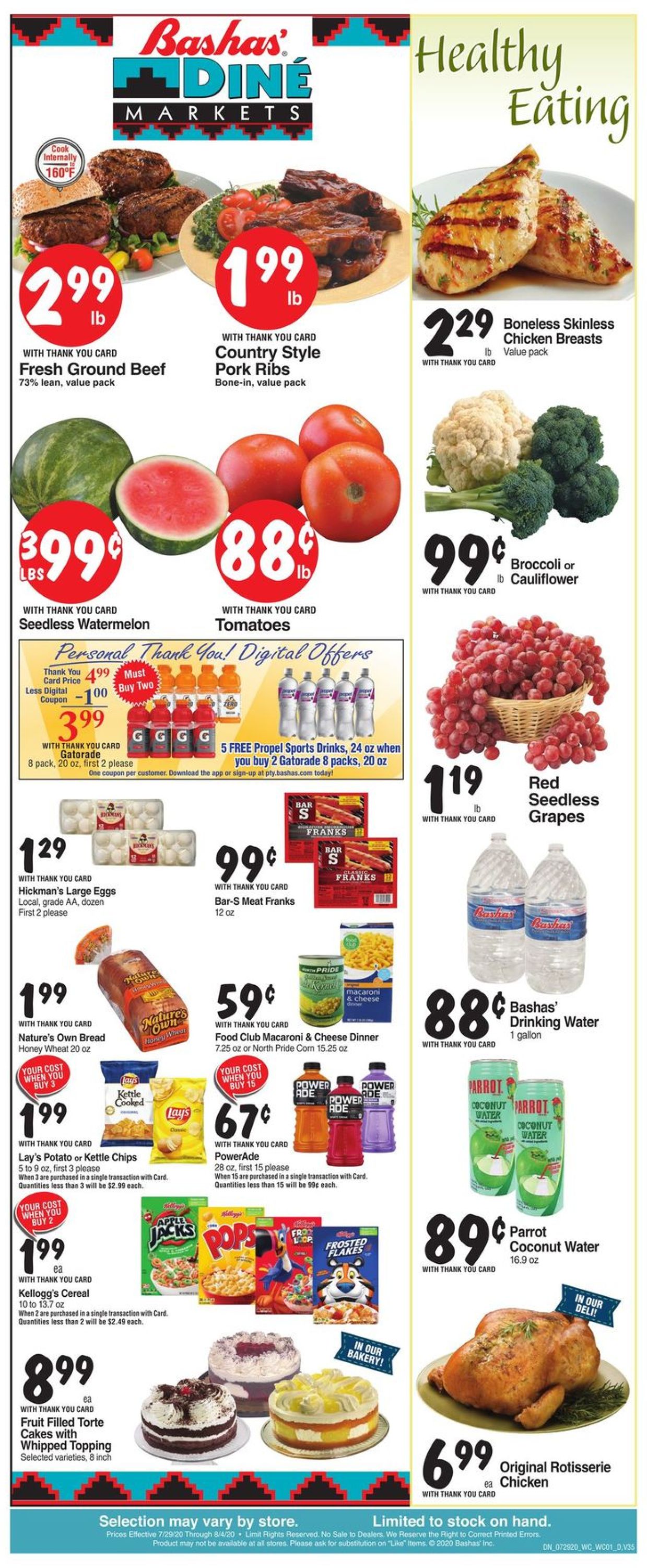 Bashas Ad from 07/29/2020