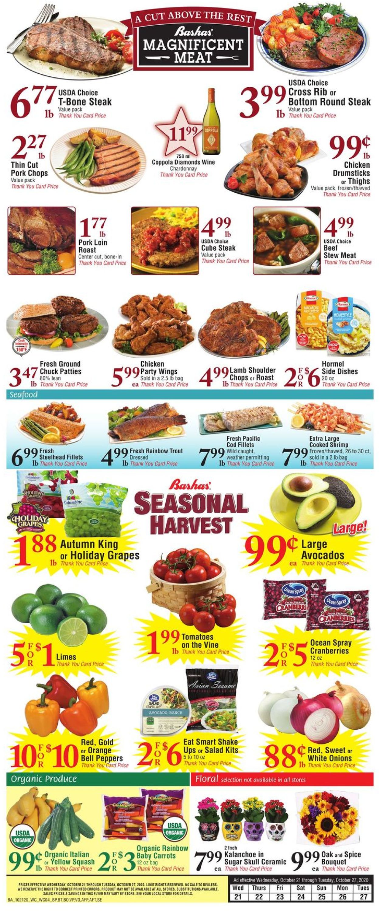 Bashas Ad from 10/21/2020