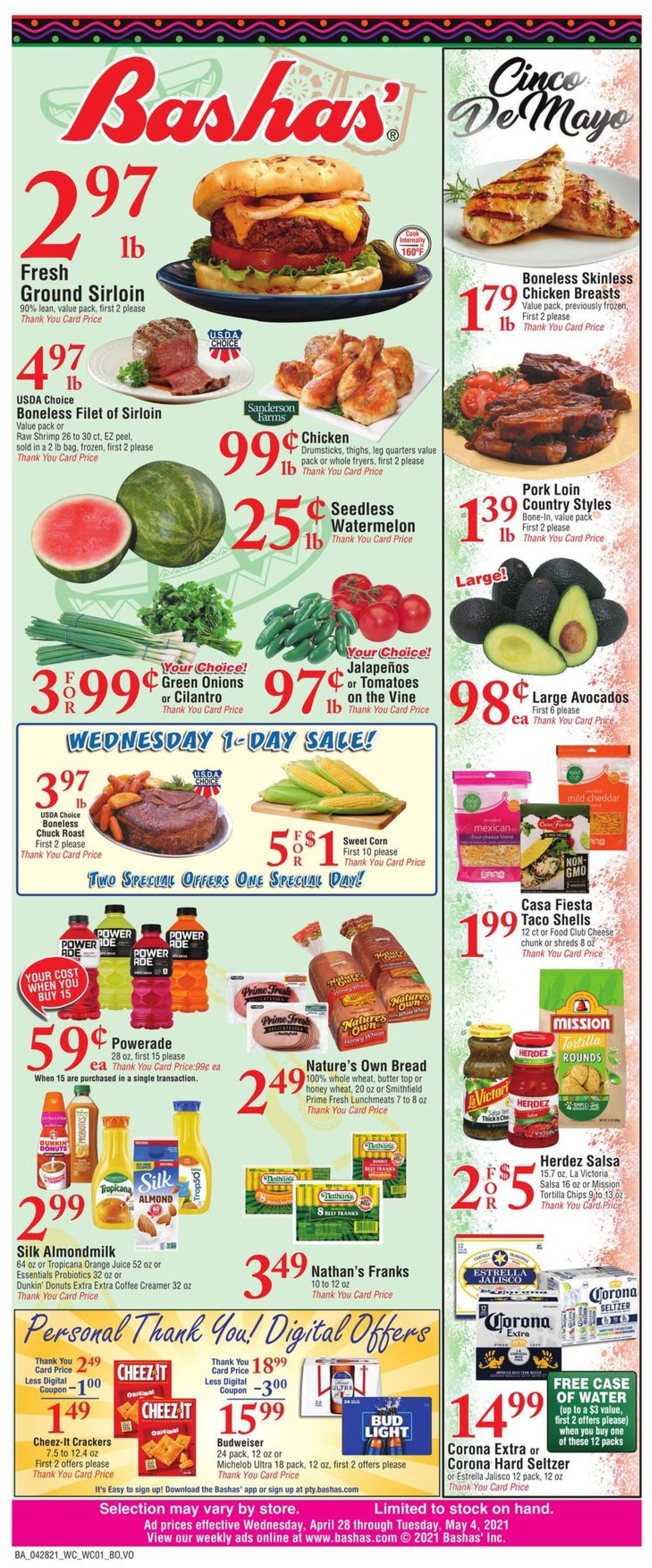 Bashas Ad from 04/28/2021