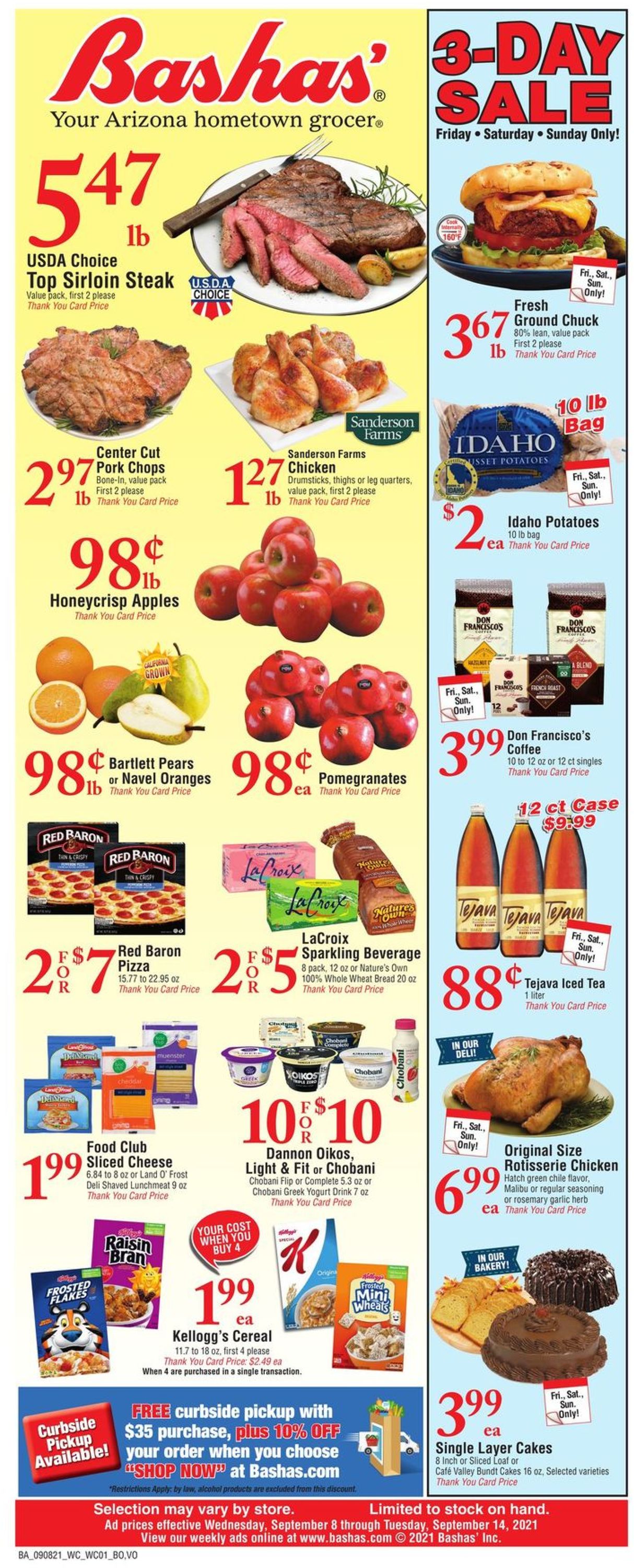 Bashas Ad from 09/08/2021