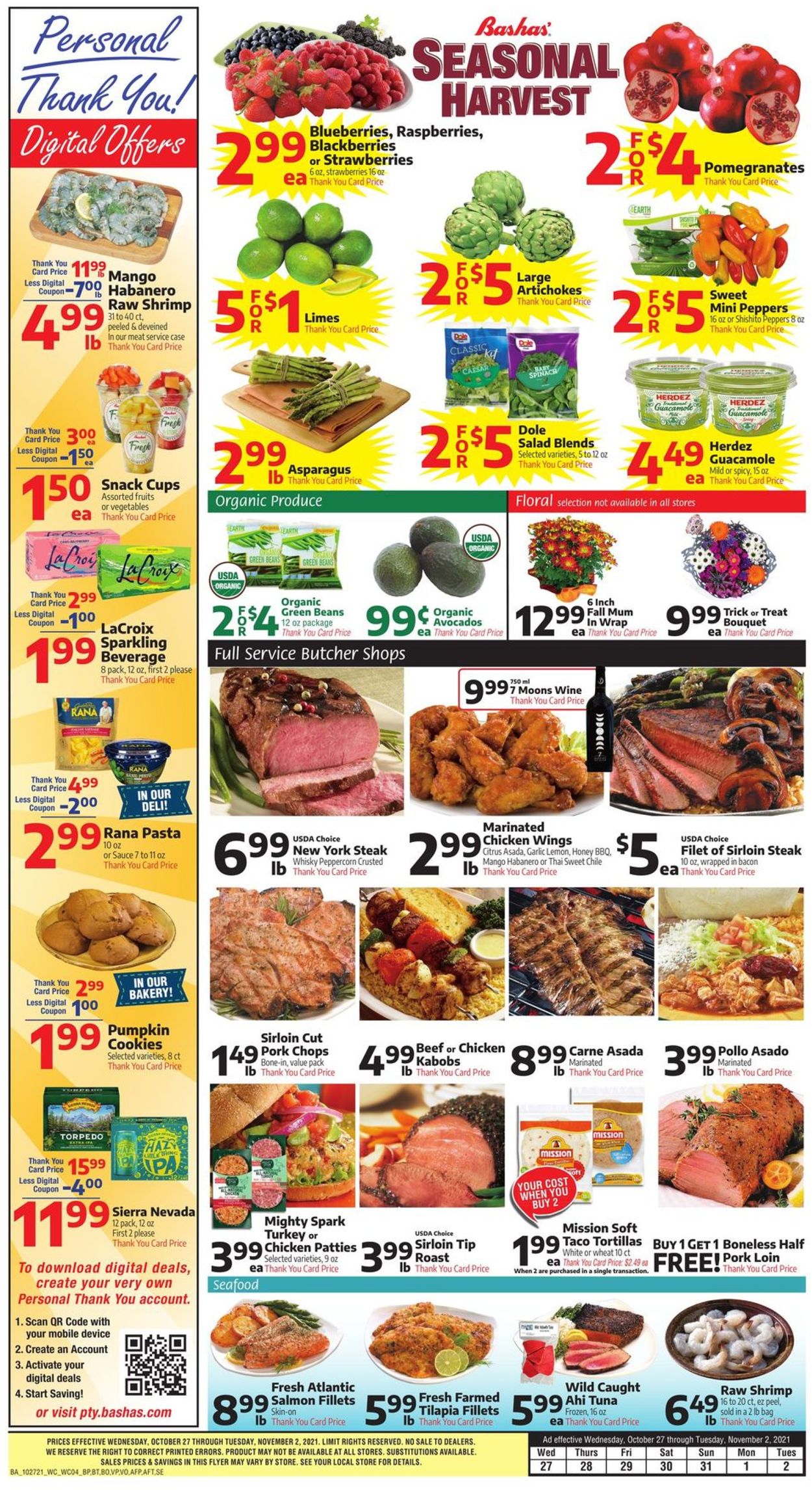 Bashas Ad from 10/27/2021