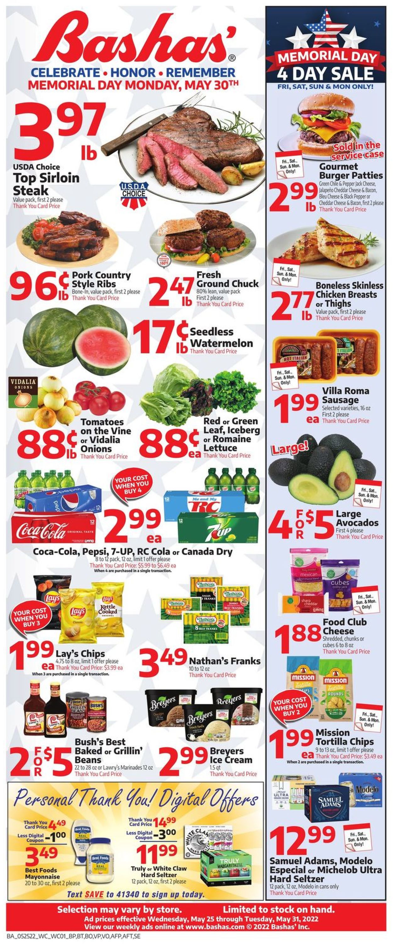 Bashas Ad from 05/25/2022