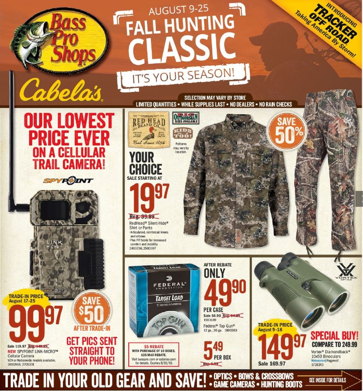 Bass Pro Ad from 08/09/2019