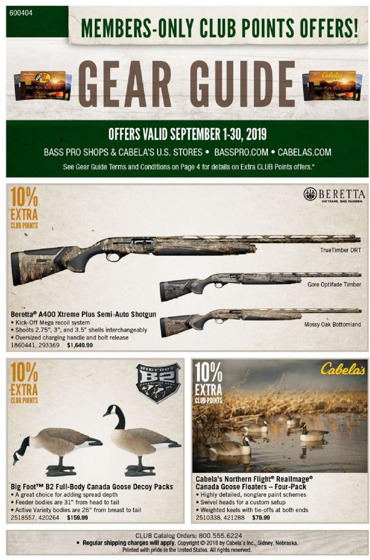 Bass Pro Ad from 09/01/2019