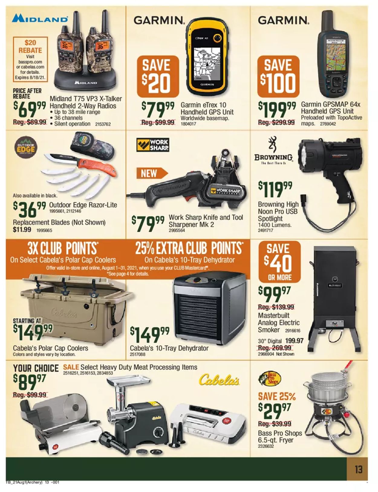 Bass Pro Ad from 08/05/2021