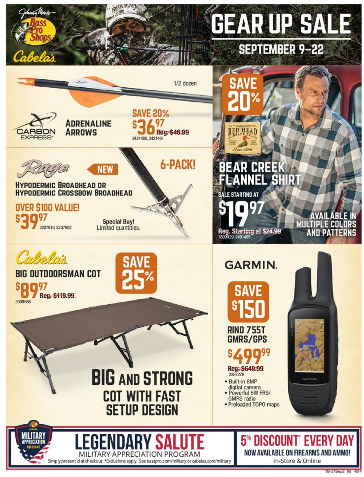 Bass Pro Ad from 09/09/2021
