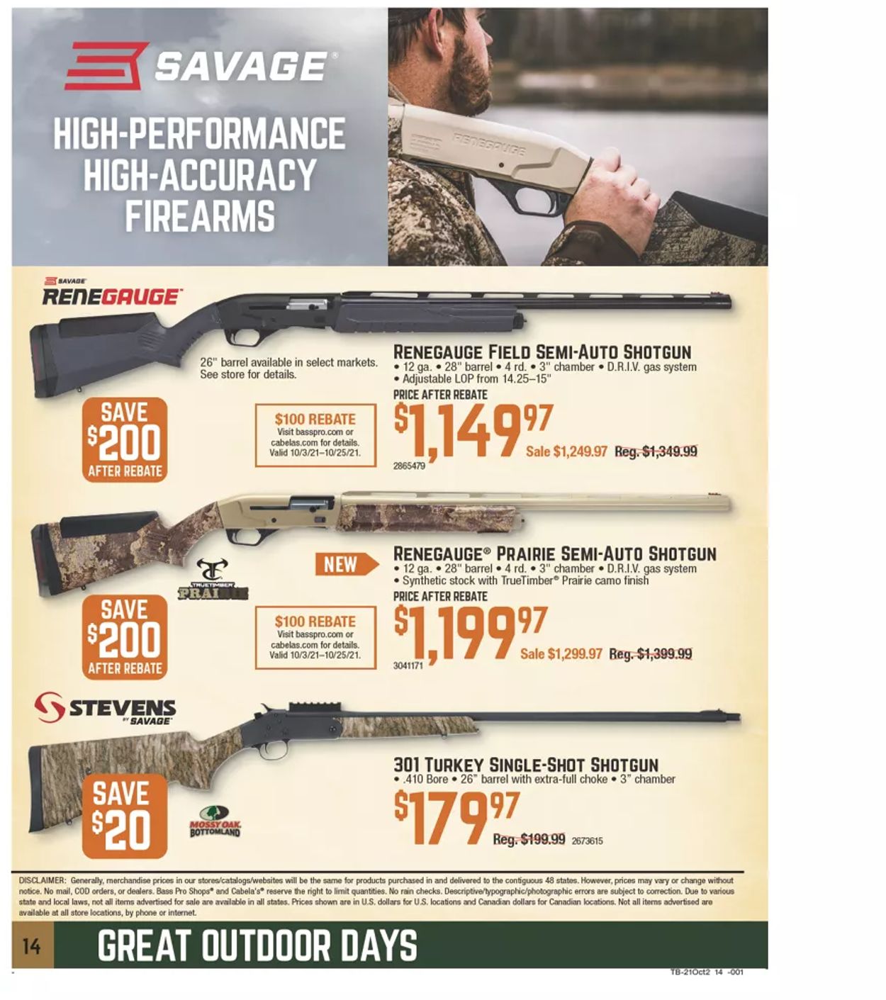 Bass Pro Ad from 10/07/2021