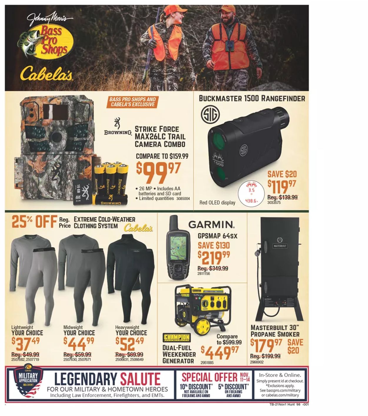 Bass Pro Ad from 10/21/2021