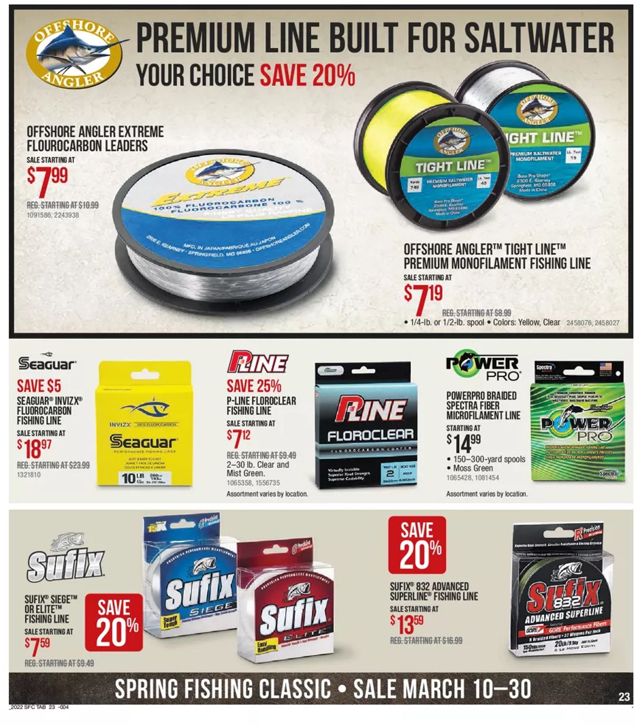 Bass Pro Ad from 03/10/2022