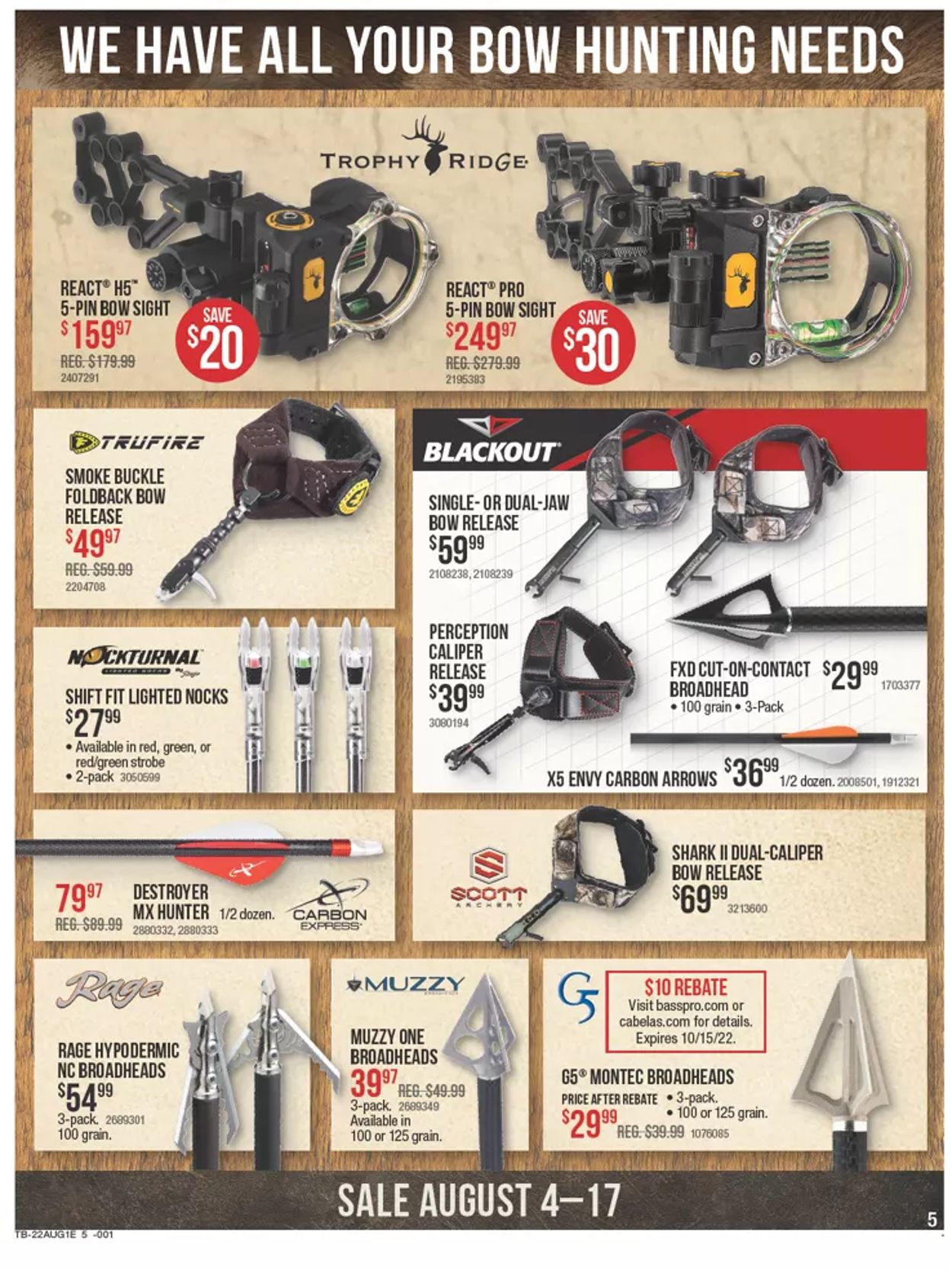 Bass Pro Ad from 08/04/2022