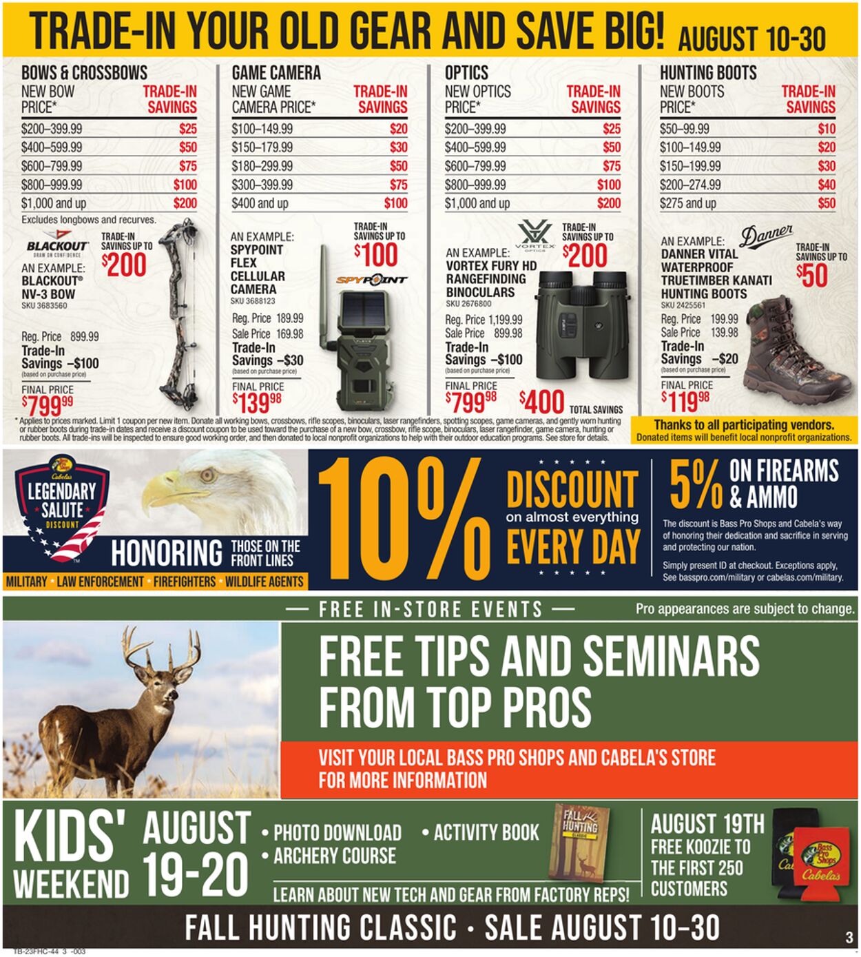Bass Pro Ad from 08/10/2023