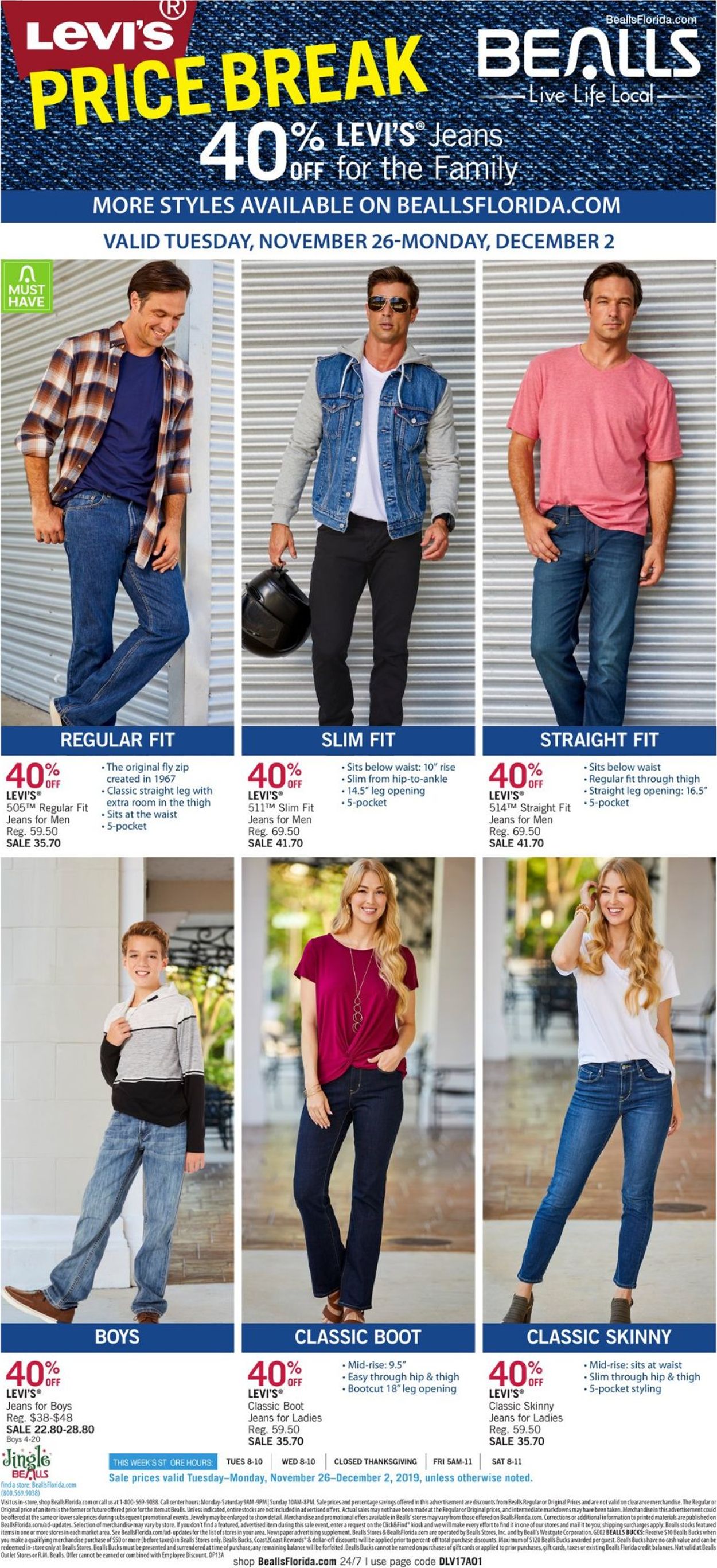 Bealls Florida Ad from 11/26/2019