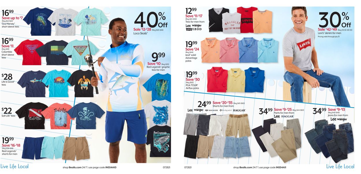 Bealls Florida Ad from 07/28/2021