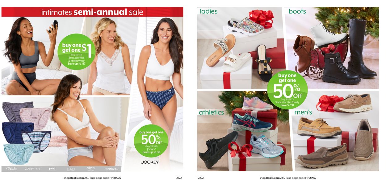 Bealls Florida Ad from 12/22/2021