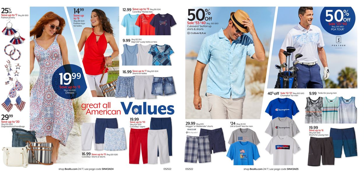 Bealls Florida Ad from 05/25/2022