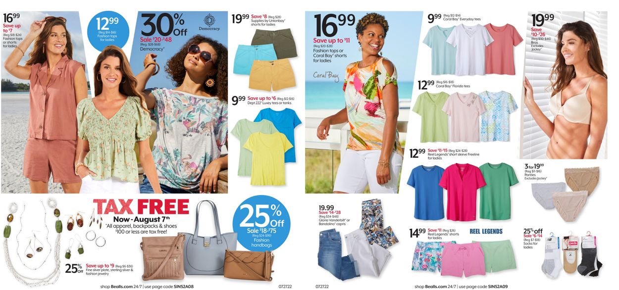 Bealls Florida Ad from 07/27/2022