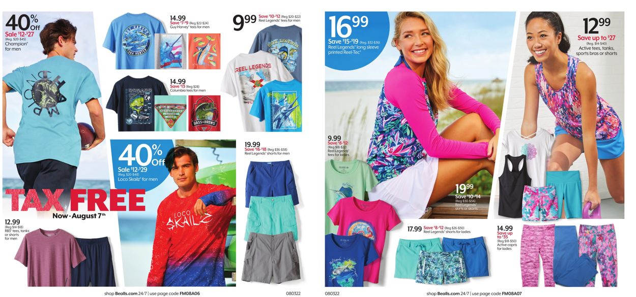 Bealls Florida Ad from 08/03/2022