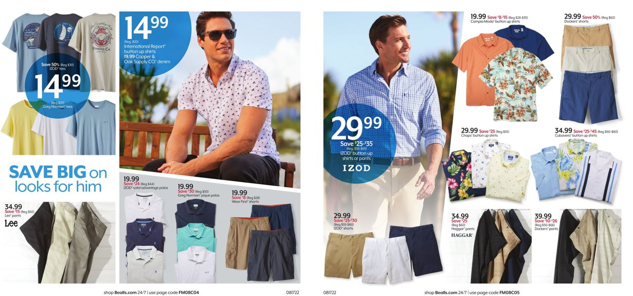 Bealls Florida Ad from 08/17/2022