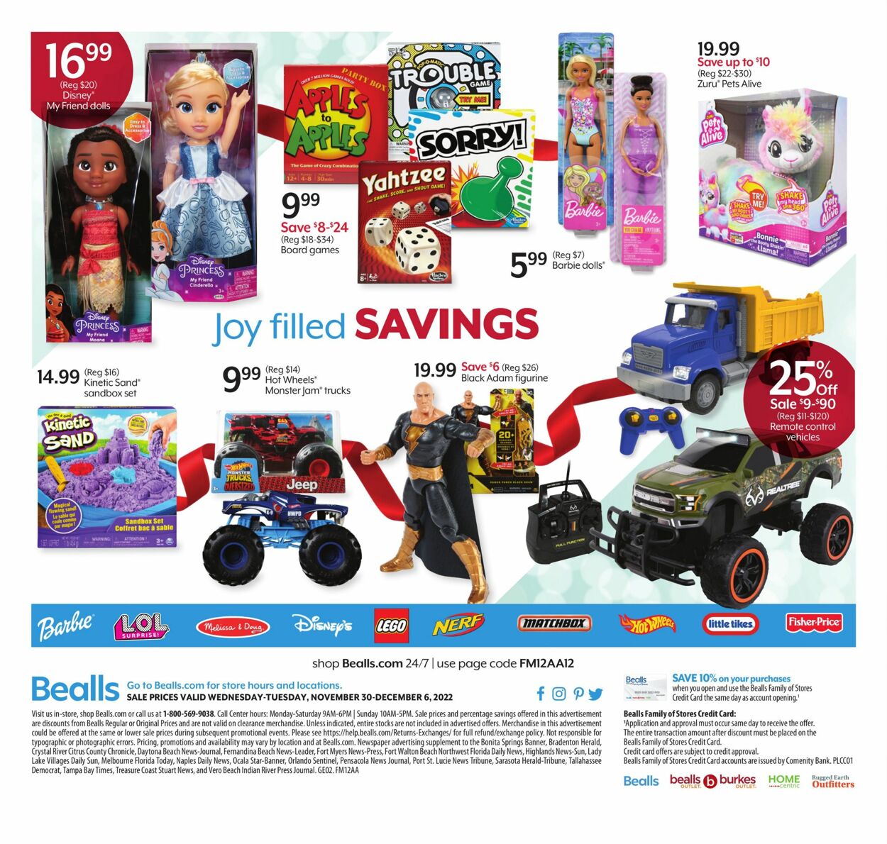 Bealls Florida Ad from 11/30/2022