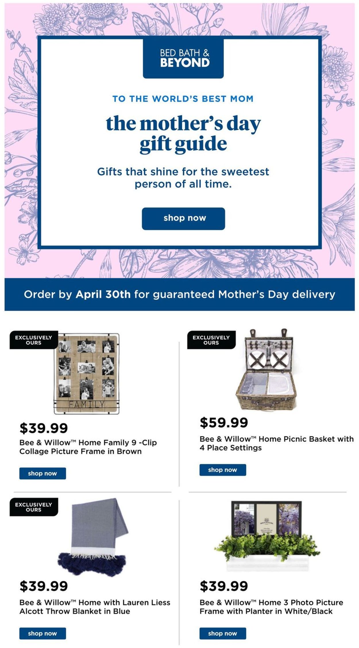 Bed Bath and Beyond Ad from 04/24/2020