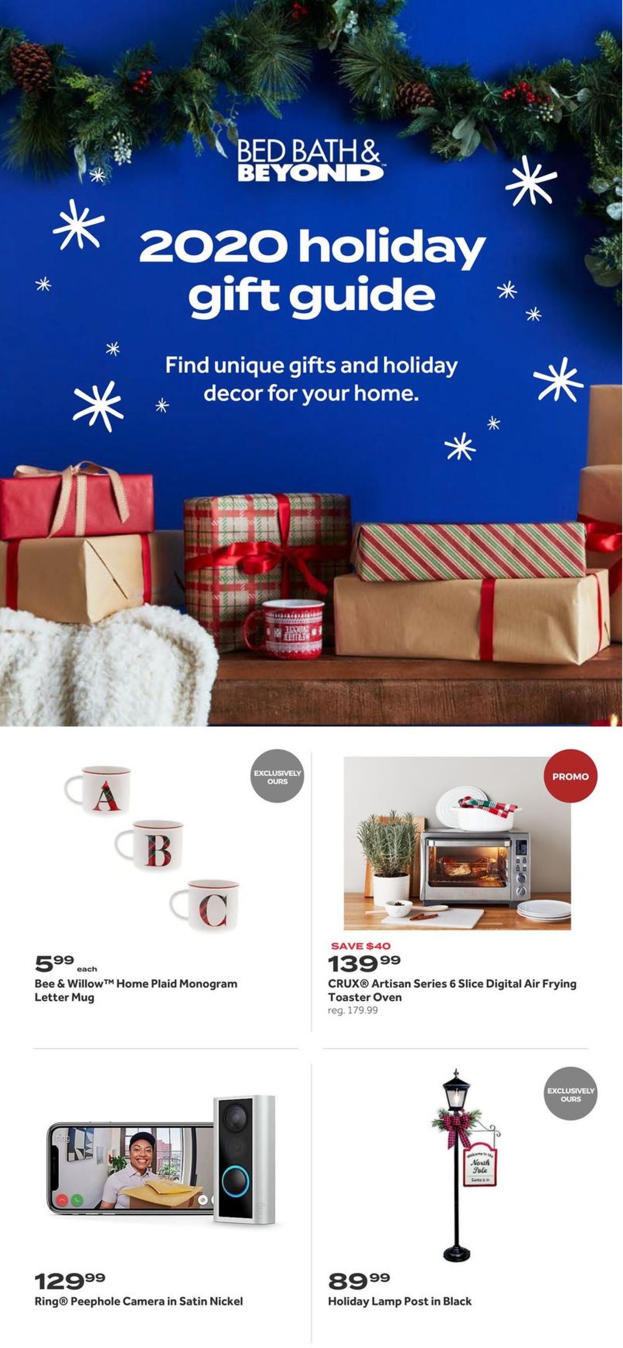 Bed Bath and Beyond Ad from 12/01/2020