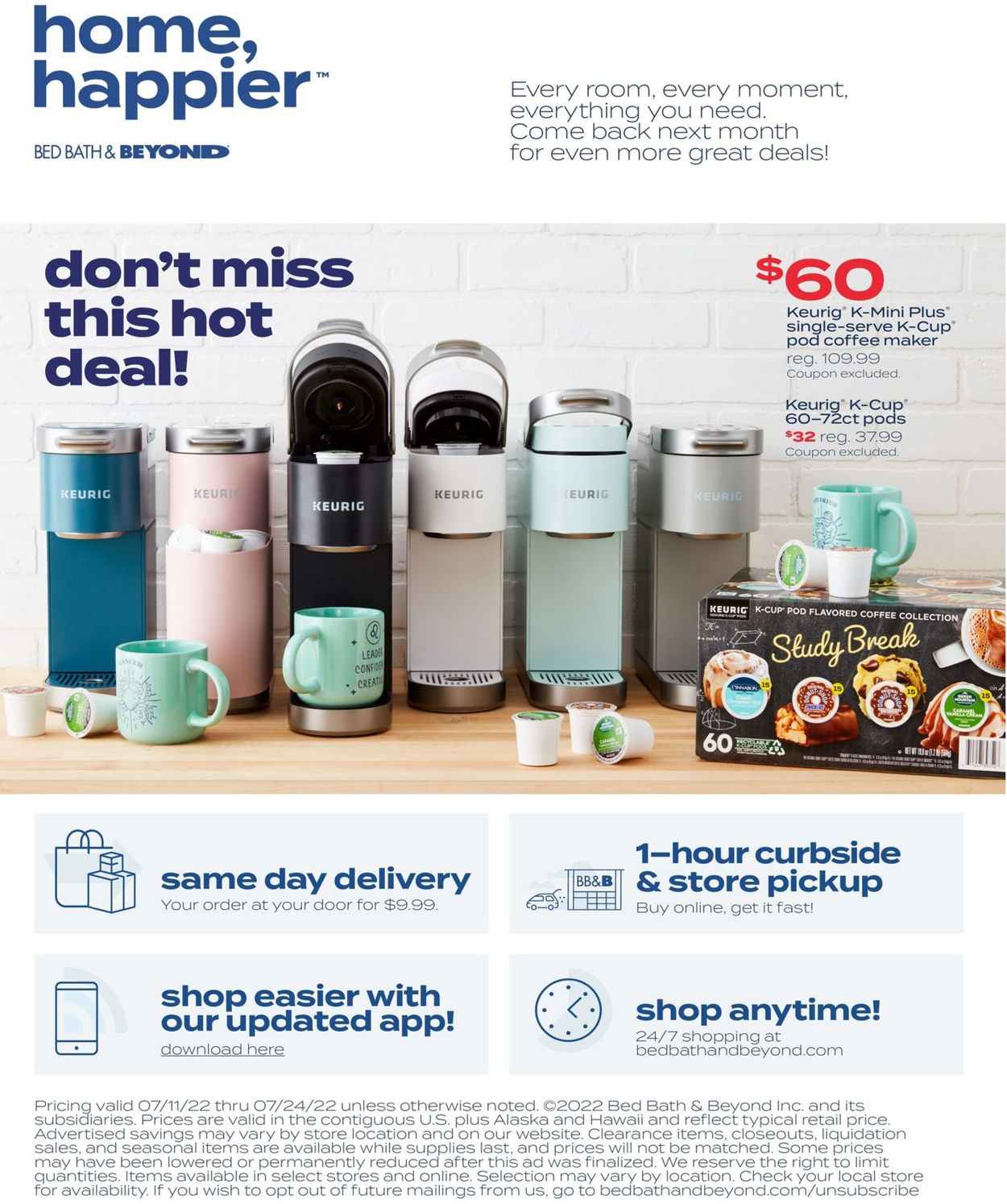 Bed Bath and Beyond Ad from 07/11/2022