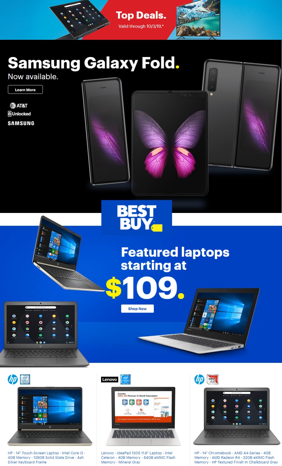 Best Buy Ad from 10/04/2019