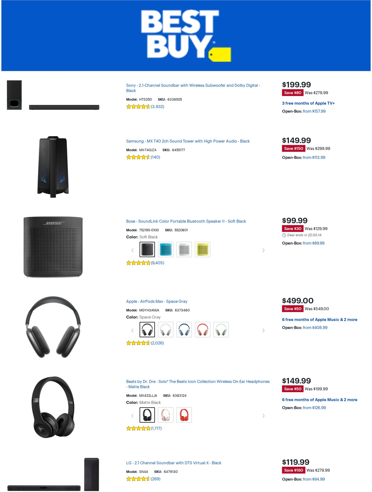 Best Buy Ad from 04/01/2022