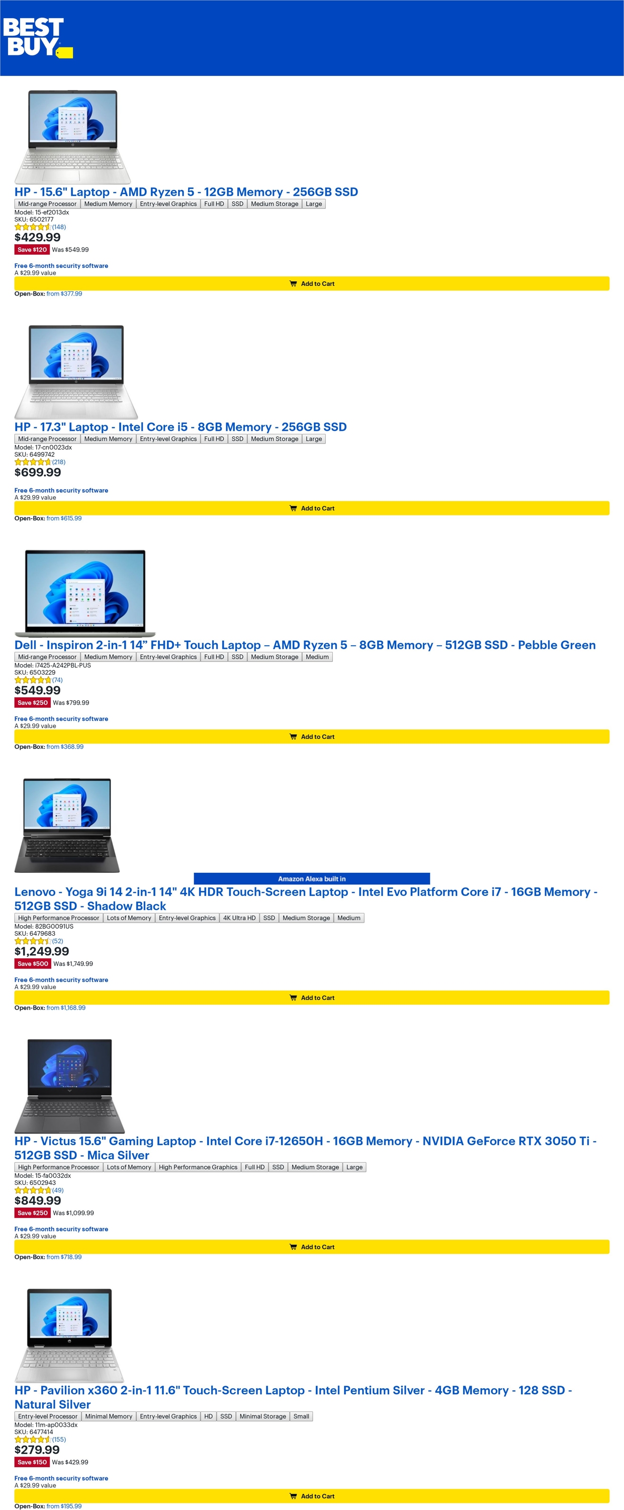 Best Buy Ad from 07/22/2022