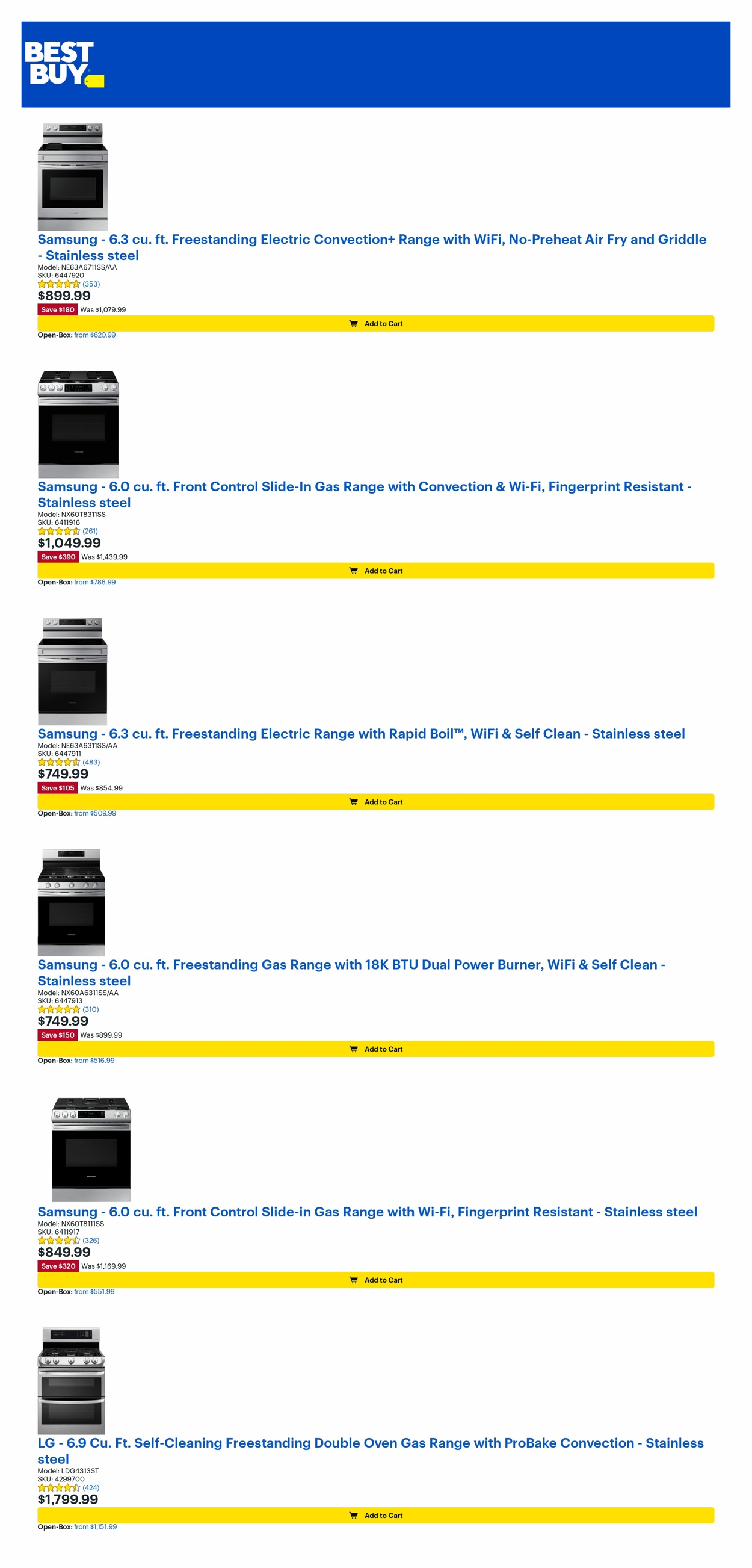 Best Buy Ad from 12/16/2022