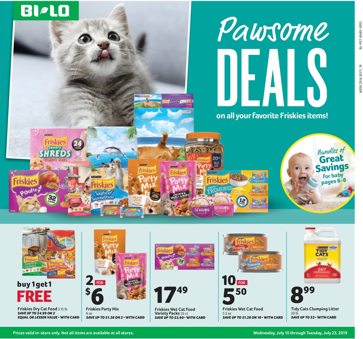 BI-LO Ad from 07/10/2019
