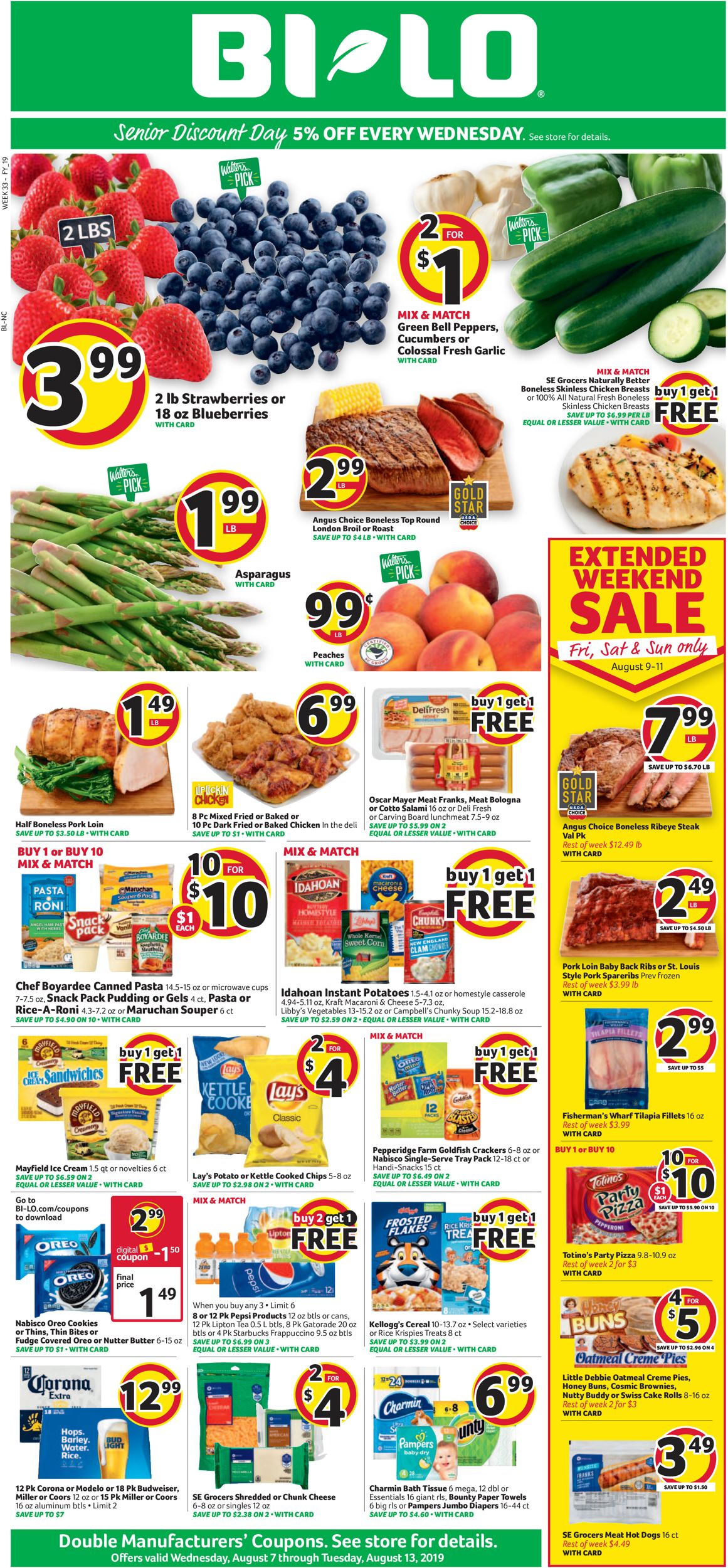 BI-LO Ad from 08/07/2019