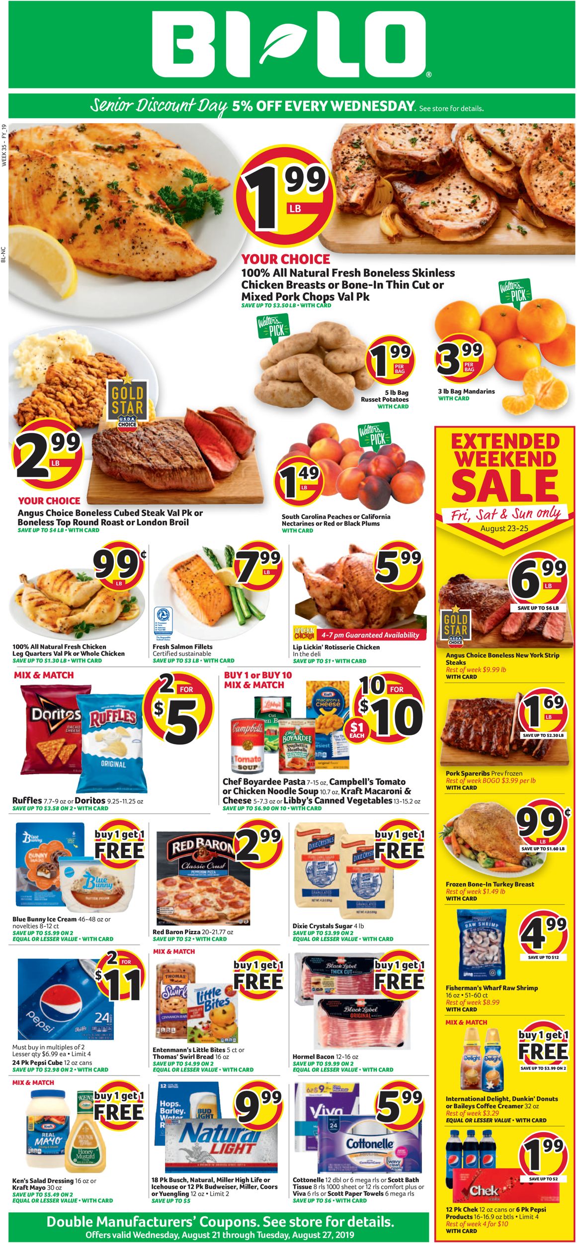 BI-LO Ad from 08/21/2019