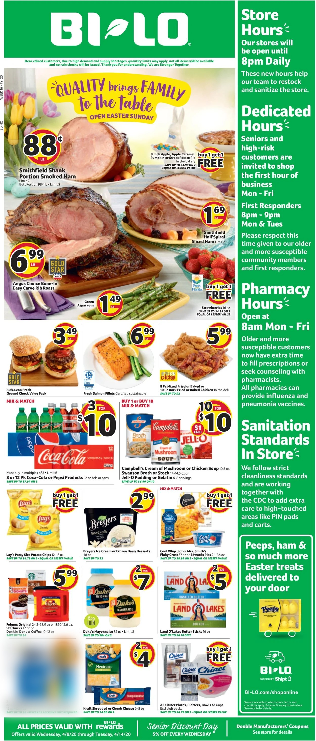 BI-LO Ad from 04/08/2020