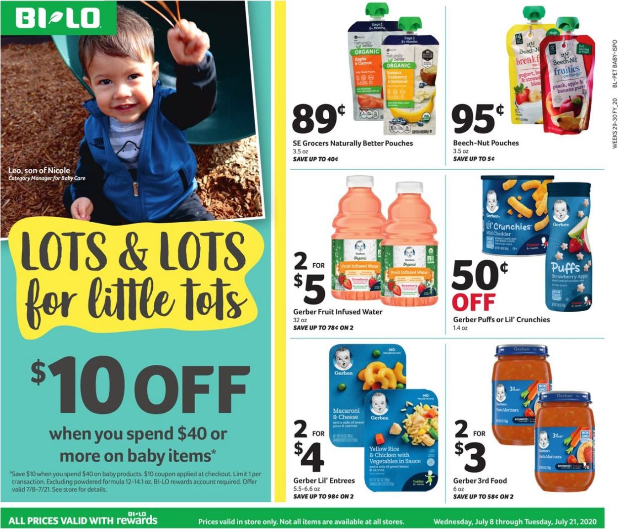 BI-LO Ad from 07/08/2020