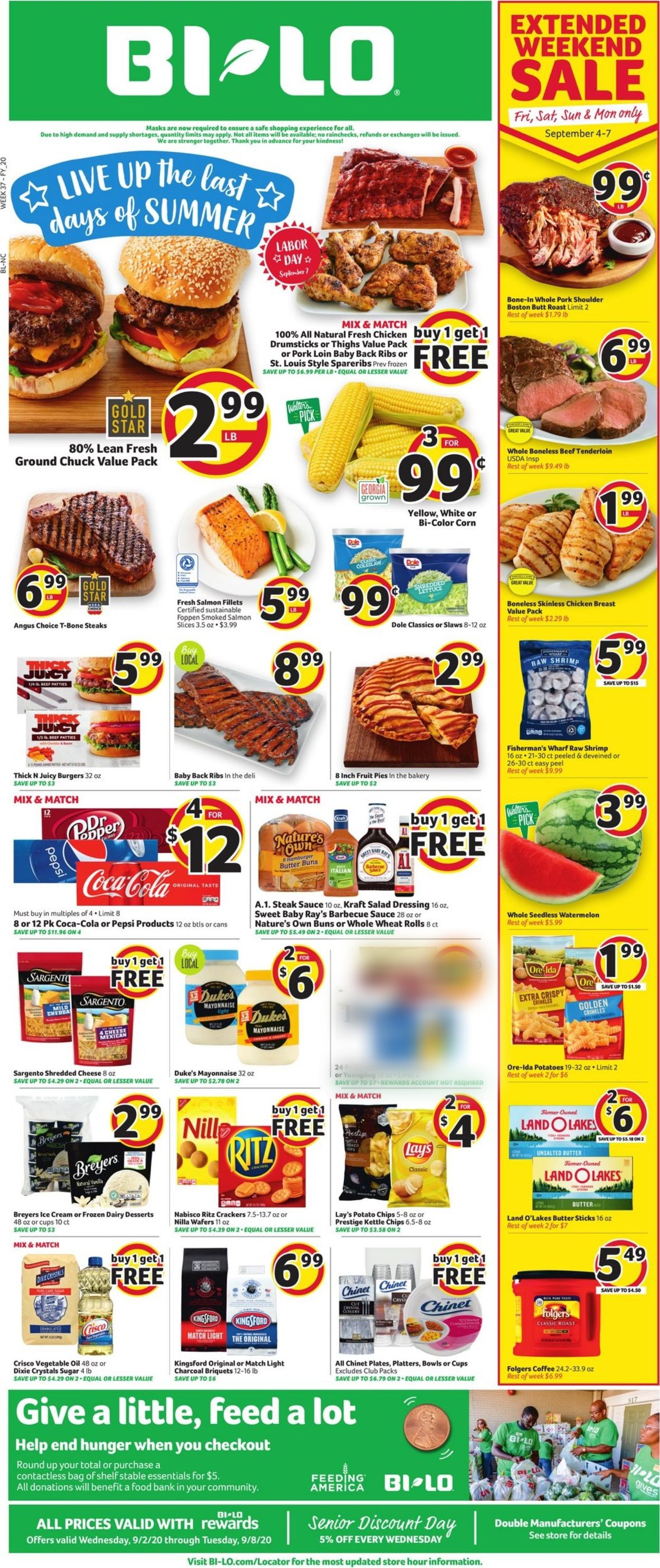 BI-LO Ad from 09/02/2020