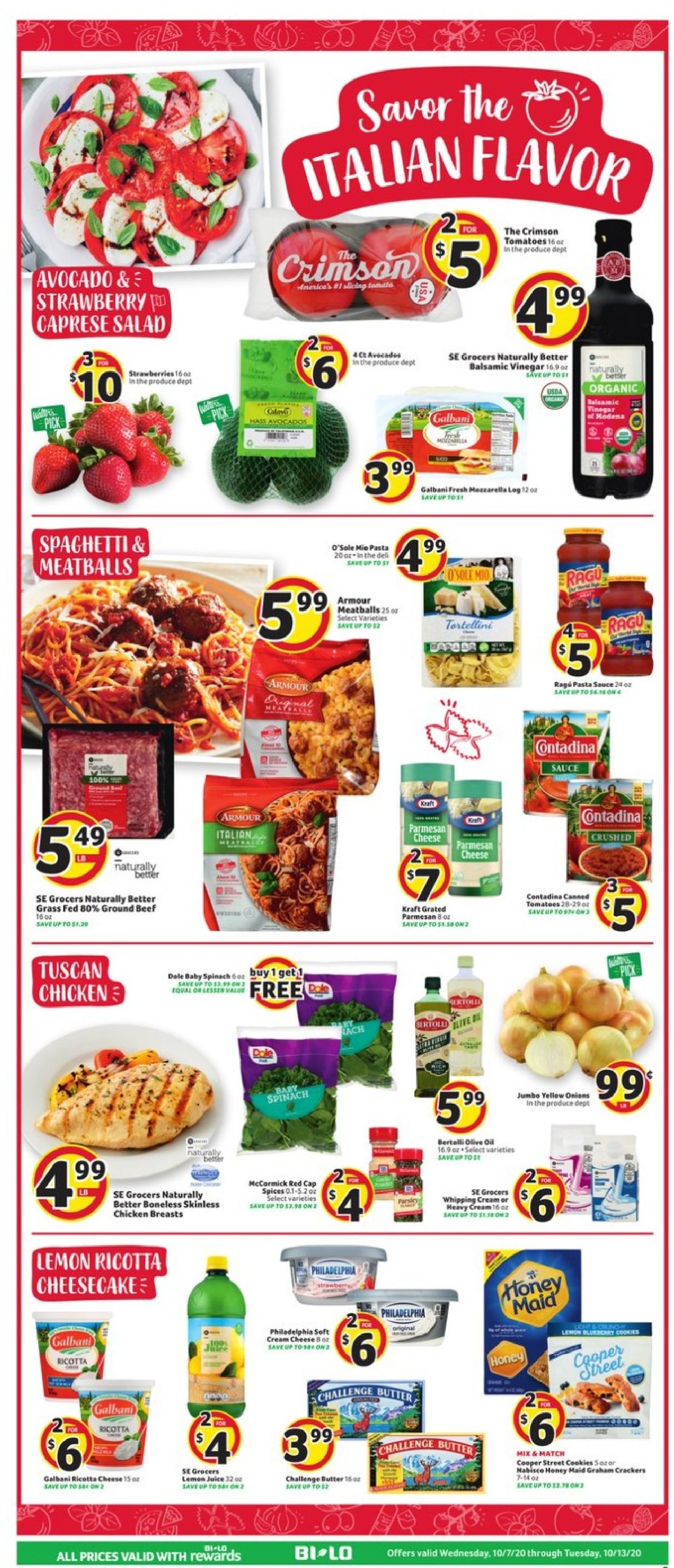 BI-LO Ad from 10/07/2020