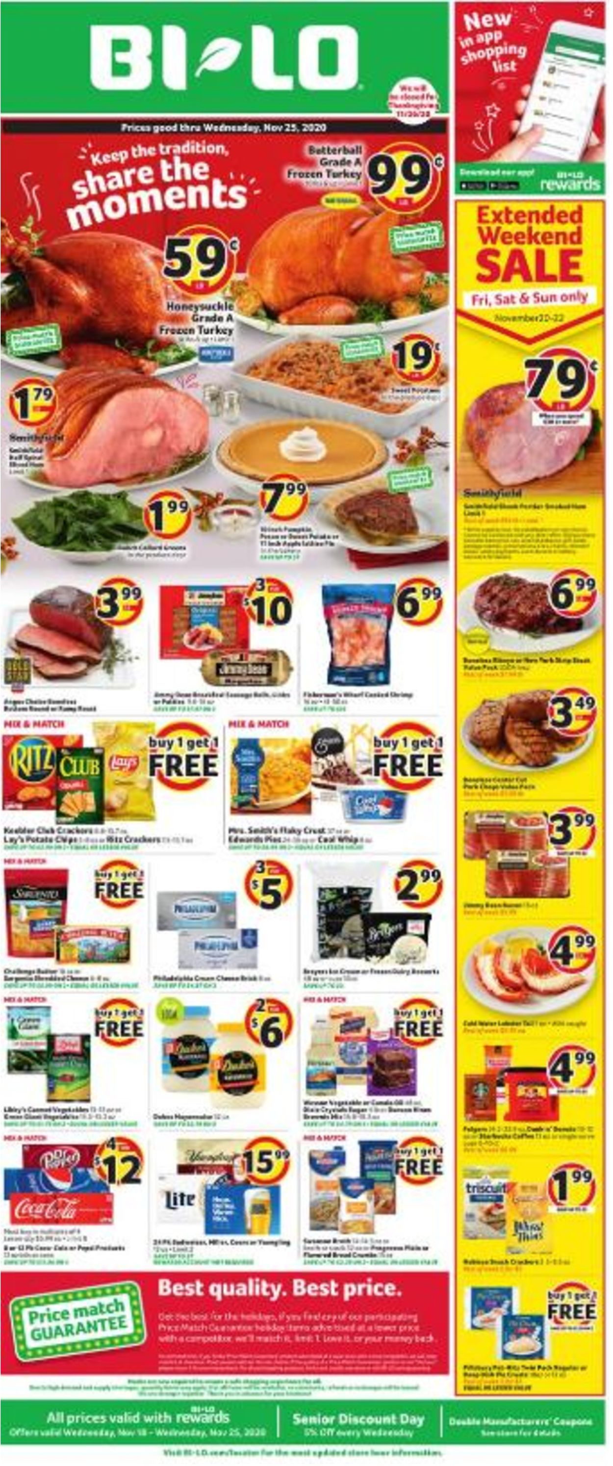 BI-LO Ad from 11/18/2020
