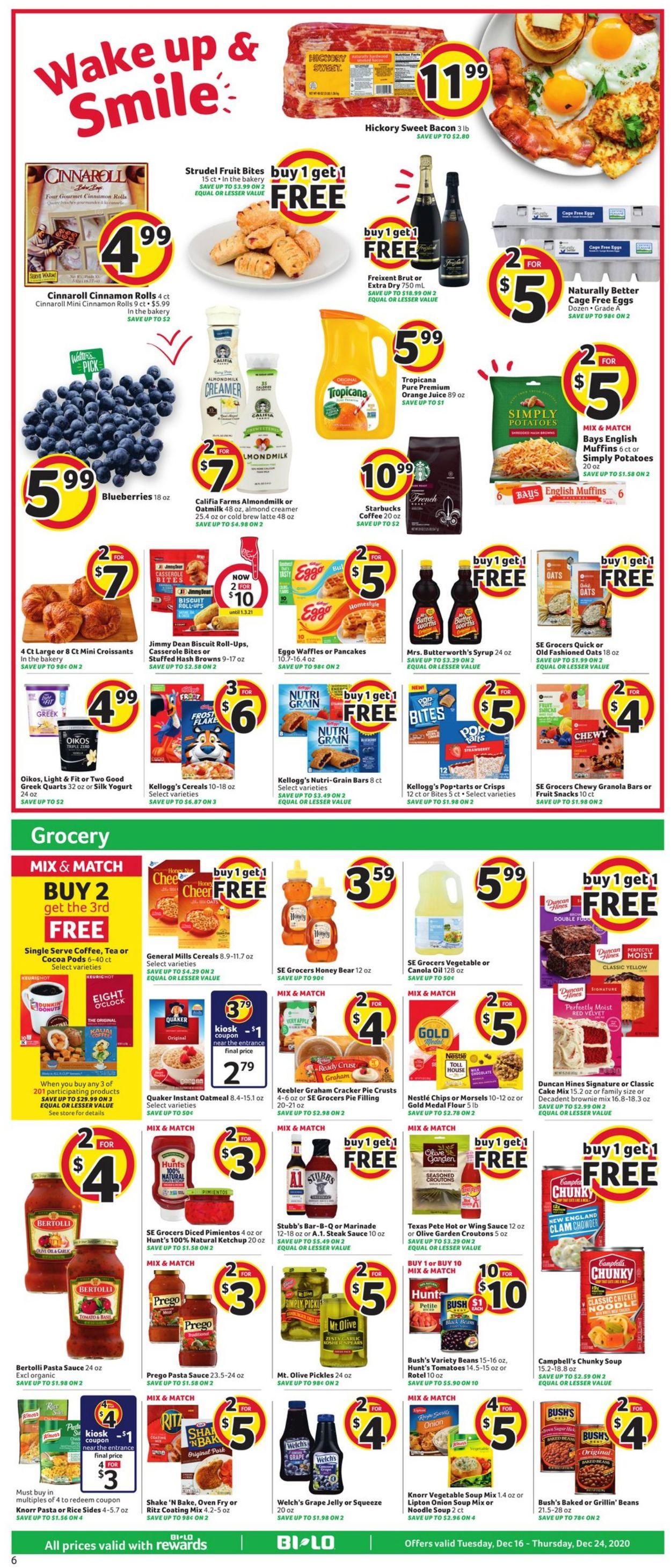 BI-LO Ad from 12/16/2020