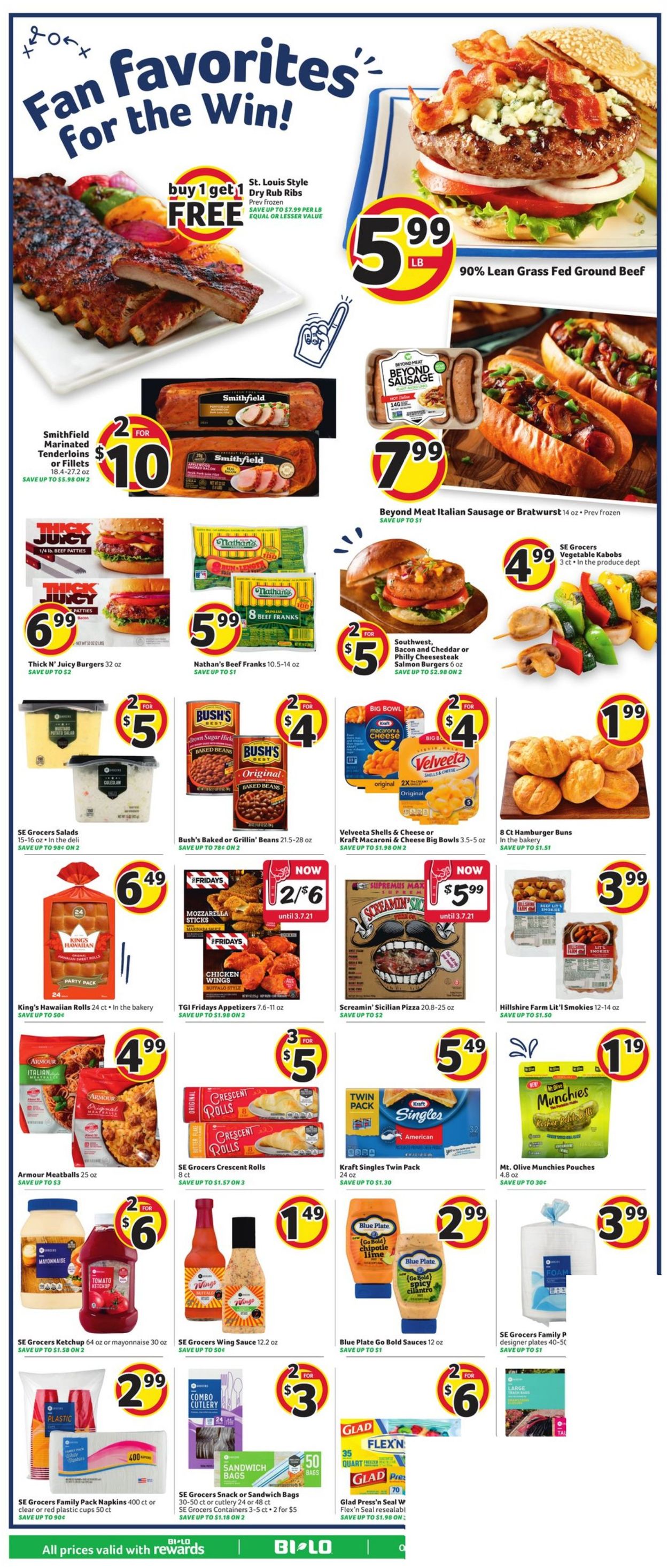 BI-LO Ad from 01/20/2021