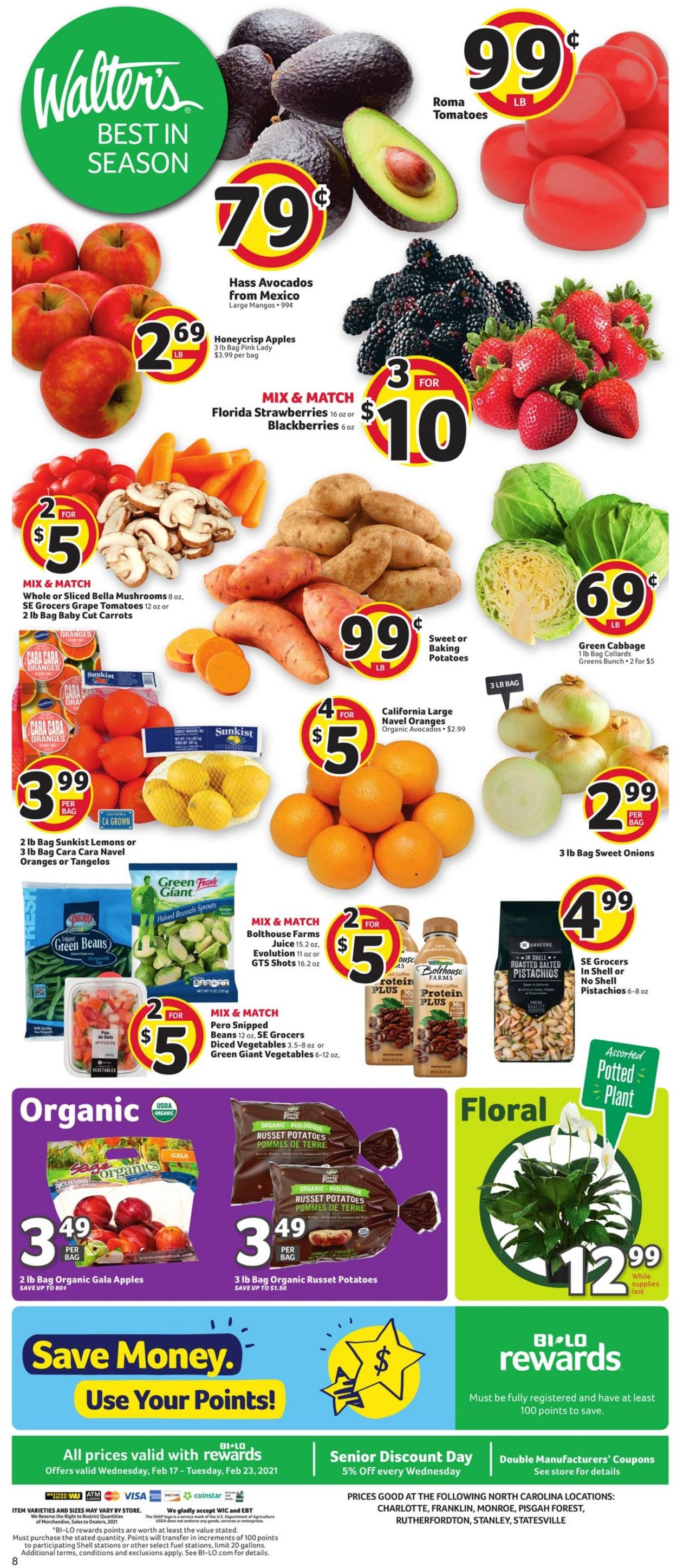 BI-LO Ad from 02/17/2021