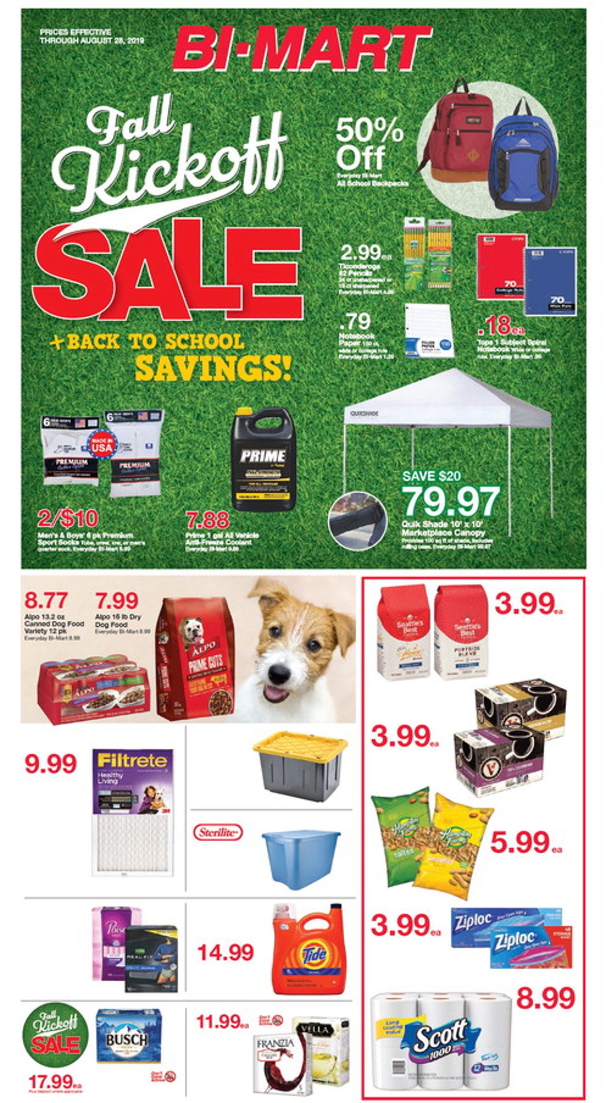 Bi-Mart Ad from 08/22/2019