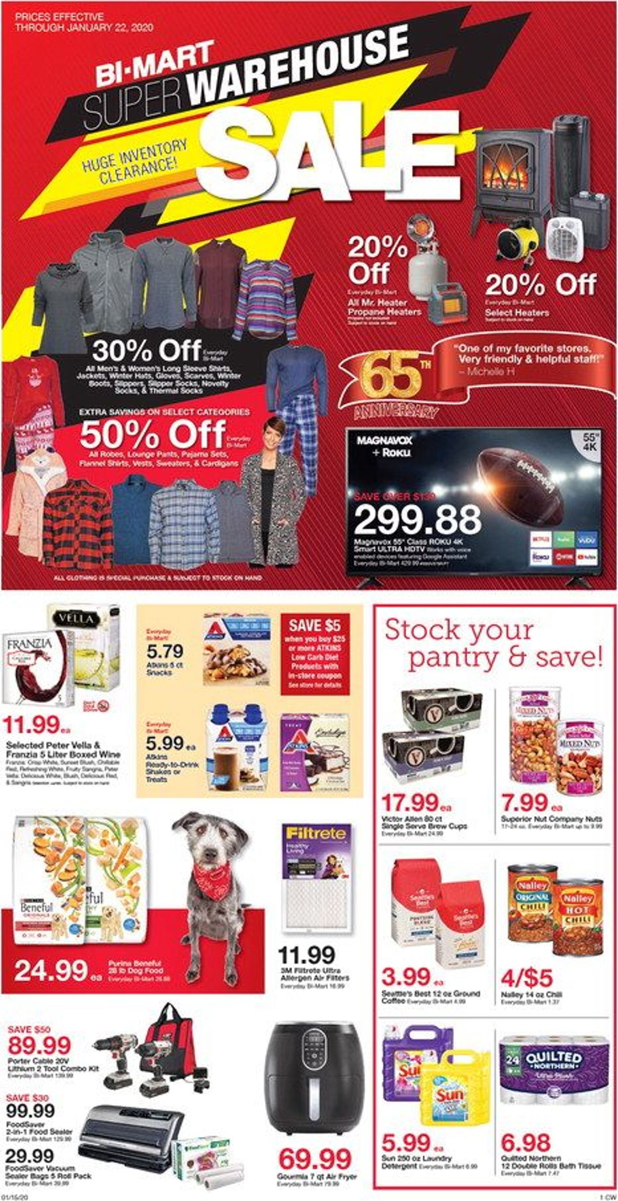 Bi-Mart Ad from 01/15/2020