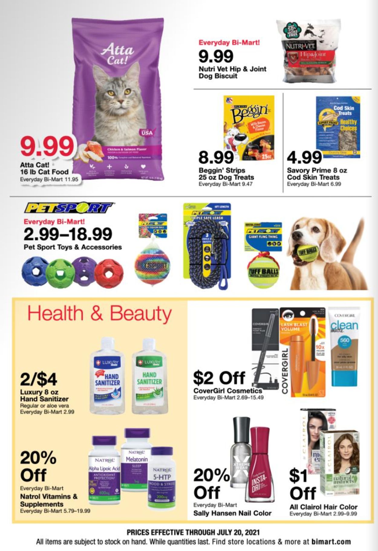 Bi-Mart Ad from 07/12/2021