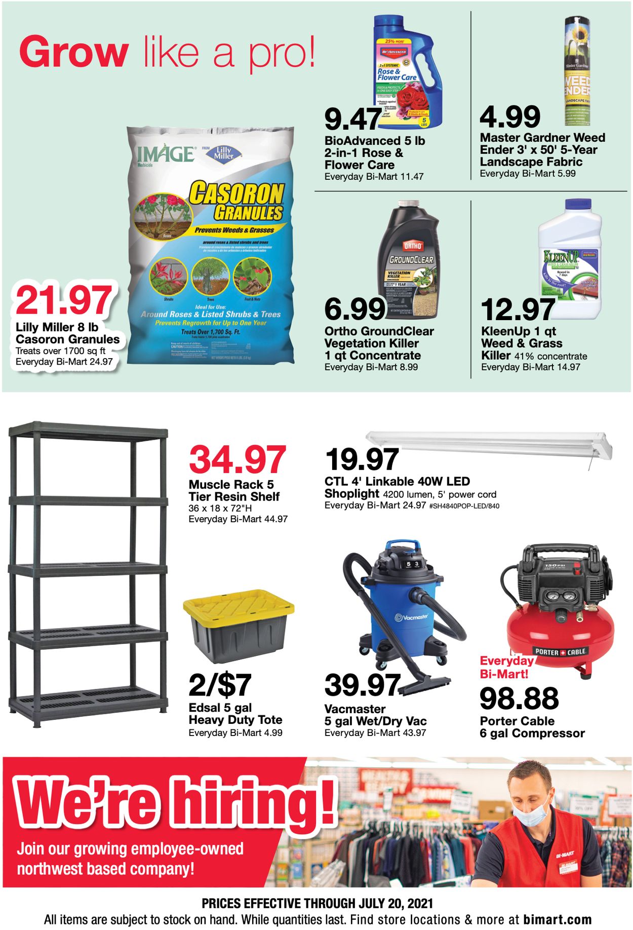 Bi-Mart Ad from 07/14/2021