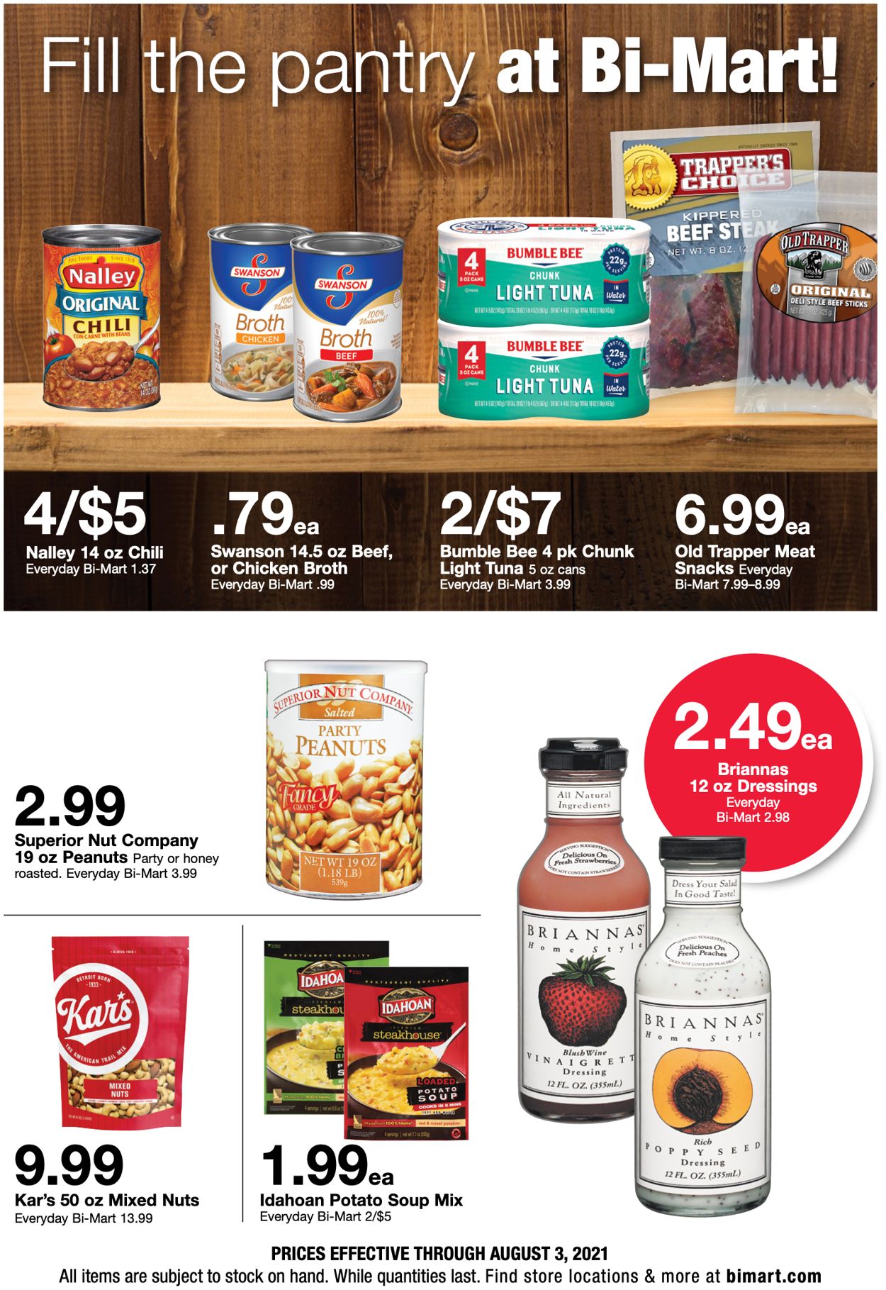 Bi-Mart Ad from 07/21/2021