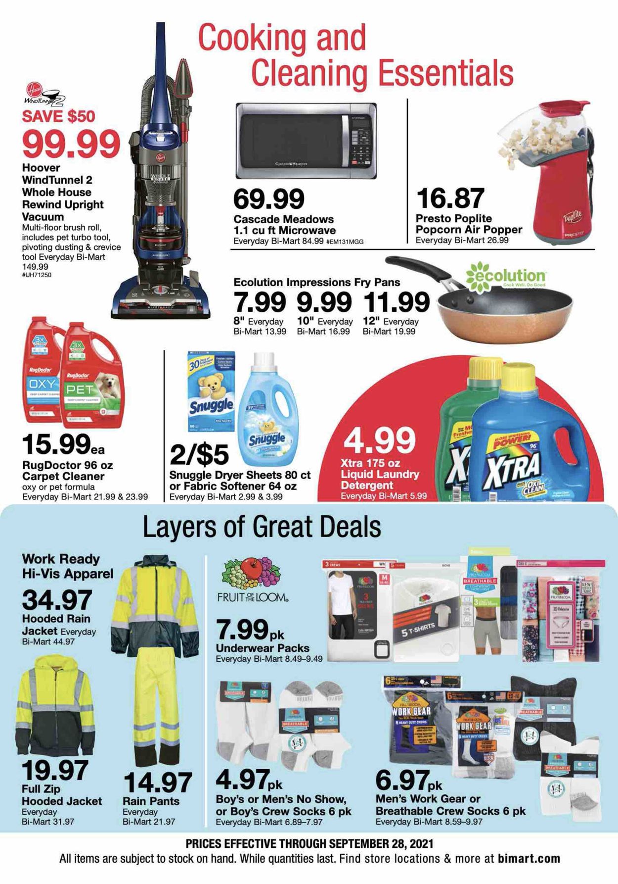Bi-Mart Ad from 09/15/2021
