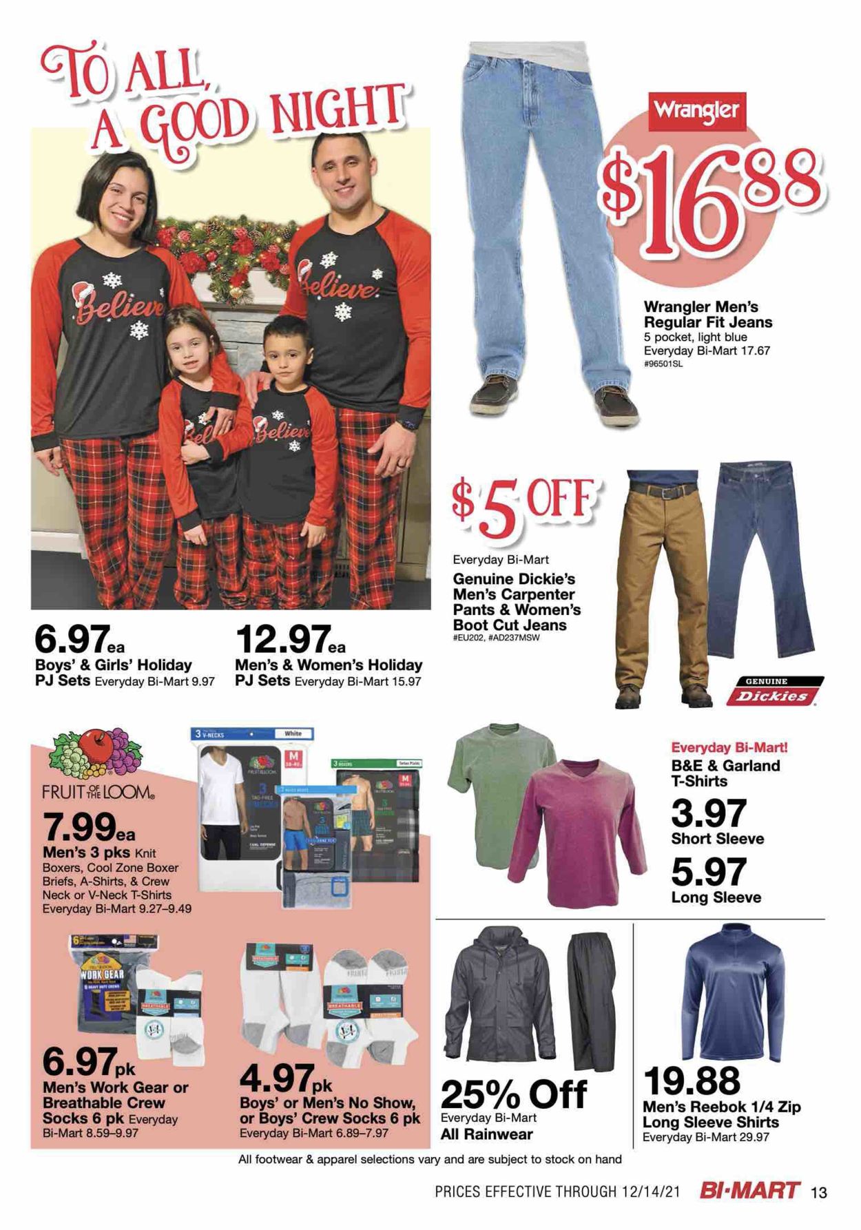 Bi-Mart Ad from 11/30/2021